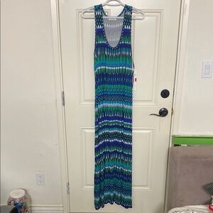 Calvin Klein Blue Sleeveless Scoop Neck Sundress